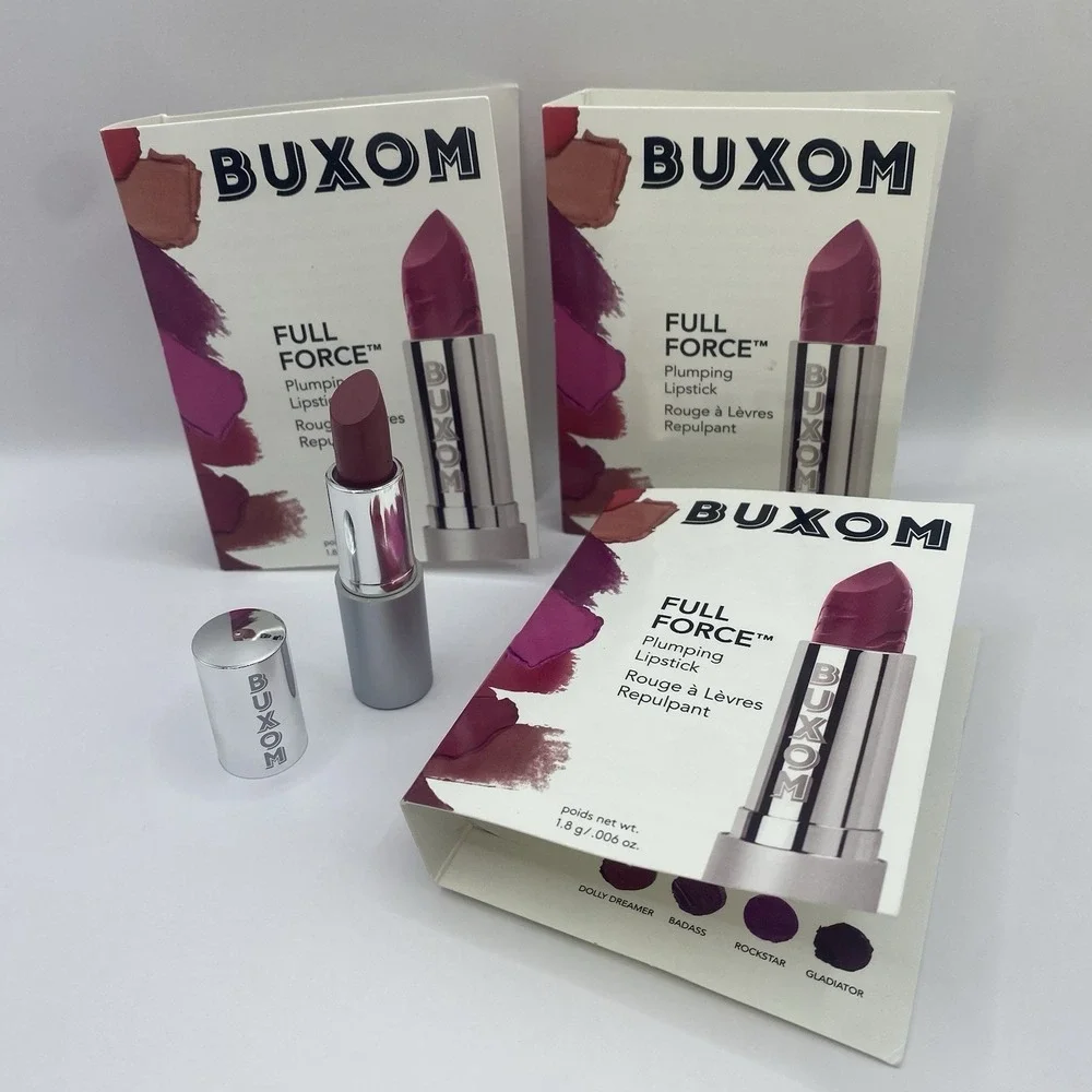 3x Buxom Full Force Plumping Lipstick 1.8g Travel Mini Dolly Dreamer New